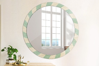 Miroir rond imprimé Motif pastel rétro