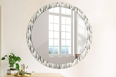 Miroir rond avec décoration Motif à rayures