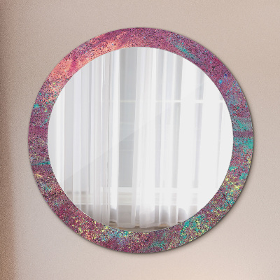 Miroir rond avec décoration Festival des couleurs