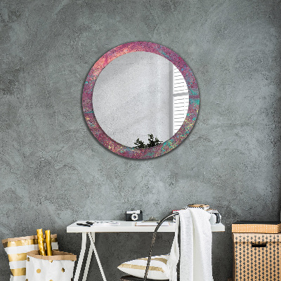 Miroir rond avec décoration Festival des couleurs