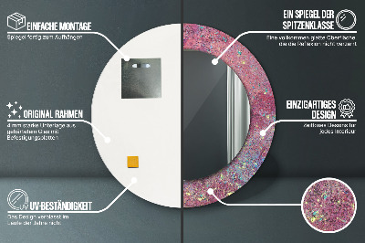 Miroir rond avec décoration Festival des couleurs