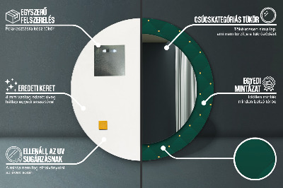 Miroir rond avec décoration Modèle de luxe vert