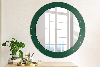 Miroir rond avec décoration Modèle de luxe vert