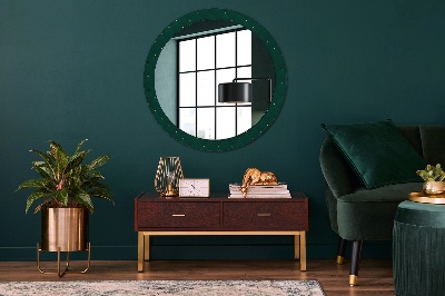 Miroir rond avec décoration Modèle de luxe vert