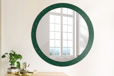 Miroir rond avec décoration Modèle de luxe vert