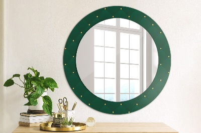 Miroir rond avec décoration Modèle de luxe vert