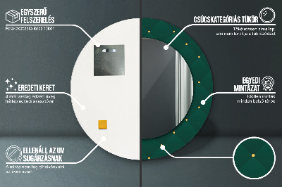 Miroir rond avec décoration Modèle de luxe vert