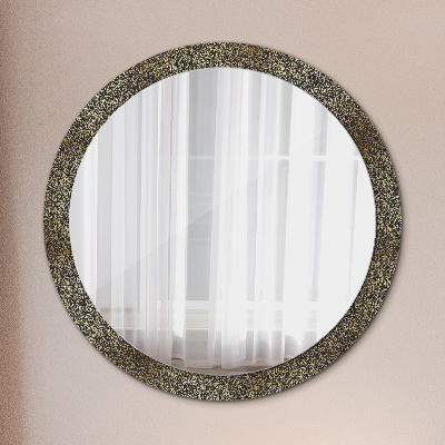Miroir rond imprimé Ornements en or