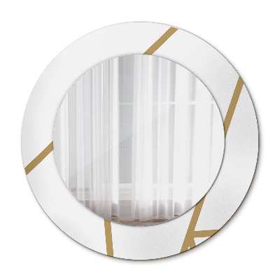 Miroir rond avec décoration Composition linéaire
