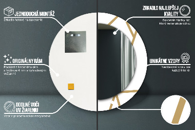 Miroir rond avec décoration Composition linéaire