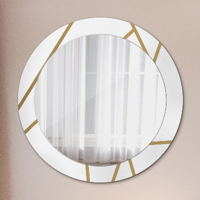 Miroir rond avec décoration Composition linéaire