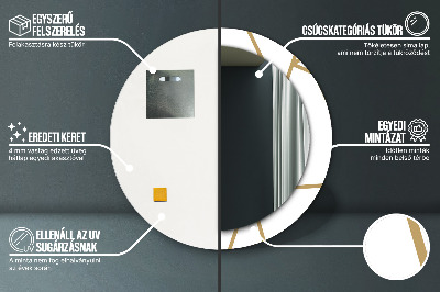 Miroir rond avec décoration Composition linéaire