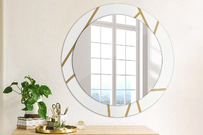 Miroir rond avec décoration Composition linéaire