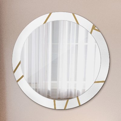 Miroir rond avec décoration Composition linéaire
