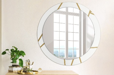 Miroir rond avec décoration Composition linéaire