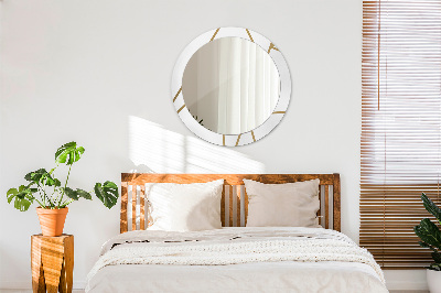 Miroir rond avec décoration Composition linéaire
