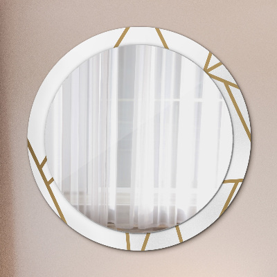 Miroir rond avec décoration Composition linéaire