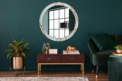 Miroir rond avec décoration Composition linéaire
