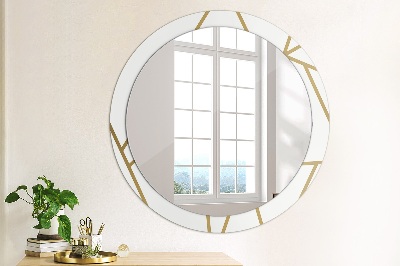 Miroir rond avec décoration Composition linéaire