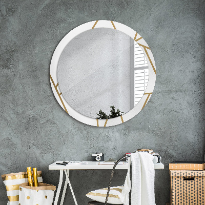 Miroir rond avec décoration Composition linéaire