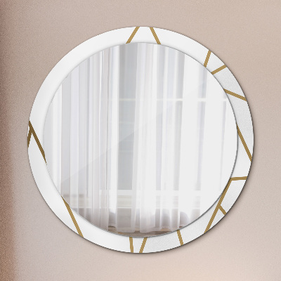 Miroir rond avec décoration Composition linéaire