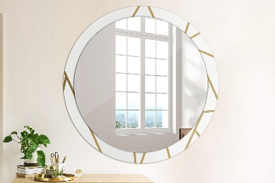Miroir rond avec décoration Composition linéaire