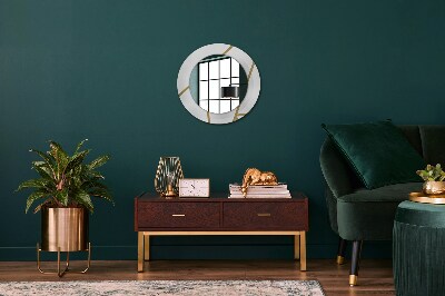 Miroir rond avec décoration Composition linéaire