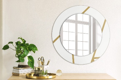 Miroir rond avec décoration Composition linéaire