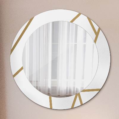 Miroir rond avec décoration Composition linéaire