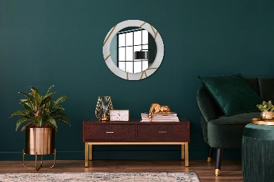 Miroir rond avec décoration Composition linéaire