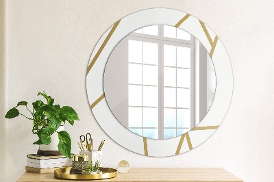 Miroir rond avec décoration Composition linéaire