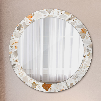 Miroir rond imprimé Fond de terrazzo