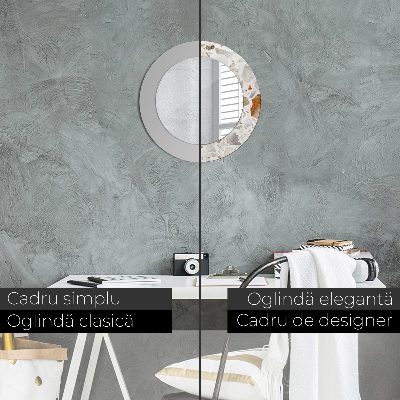 Miroir rond imprimé Fond de terrazzo