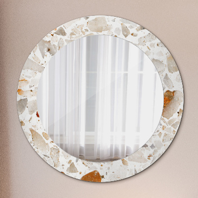 Miroir rond imprimé Fond de terrazzo