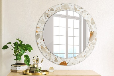 Miroir rond imprimé Fond de terrazzo