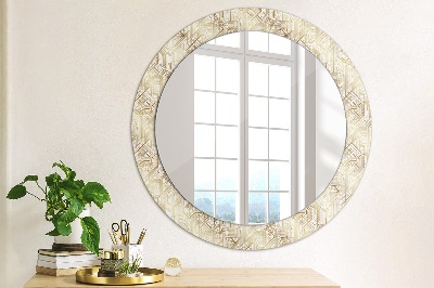 Miroir rond imprimé Composition art déco