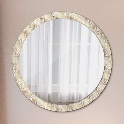 Miroir rond imprimé Composition art déco
