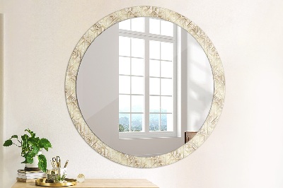Miroir rond imprimé Composition art déco