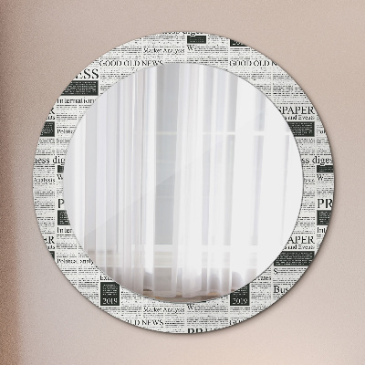 Miroir rond avec décoration Modèle de journal