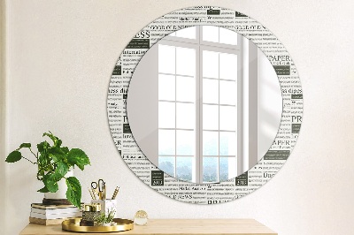 Miroir rond avec décoration Modèle de journal