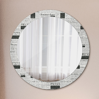 Miroir rond avec décoration Modèle de journal