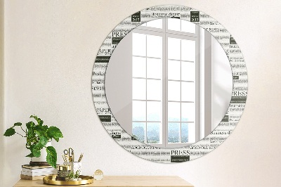 Miroir rond avec décoration Modèle de journal