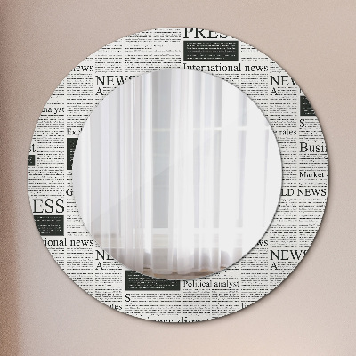 Miroir rond avec décoration Modèle de journal