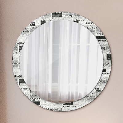 Miroir rond avec décoration Modèle de journal