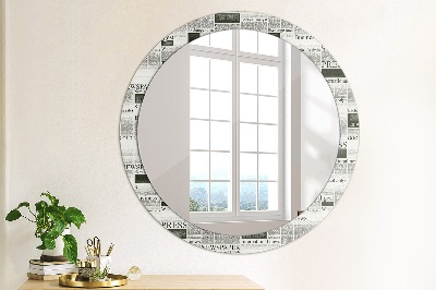 Miroir rond avec décoration Modèle de journal
