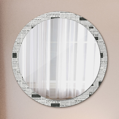 Miroir rond avec décoration Modèle de journal