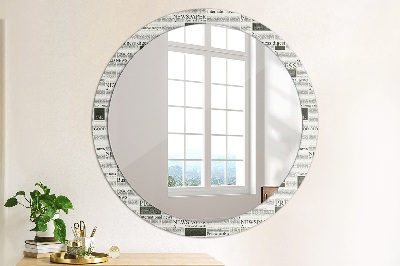 Miroir rond avec décoration Modèle de journal