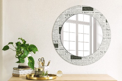 Miroir rond avec décoration Modèle de journal