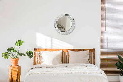 Miroir rond avec décoration Modèle de journal