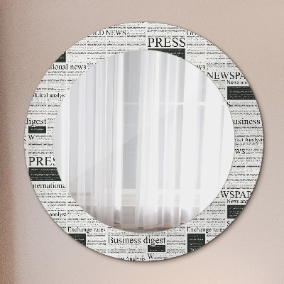 Miroir rond avec décoration Modèle de journal